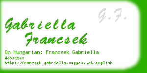 gabriella francsek business card